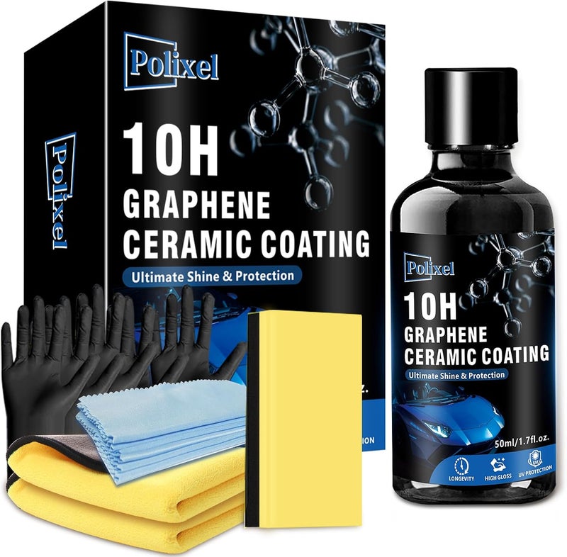 POLIXEL 10H Ceramic Coating, Premier Paint Protective Sealer with Super Hardness Ceramic Top Coat for Rain Repellent, Scratch Resistant, High Gloss Finish & Years Longer Protection than Wax -1.7oz - Image 1